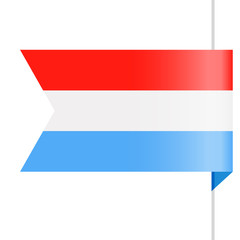 Obraz premium Luxembourg Flag Vector Bookmark Icon
