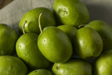 Raw Green Organic Fresh Olives