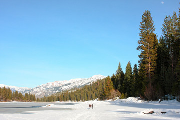 Hume Lake in snow