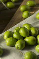 Raw Green Organic Fresh Olives