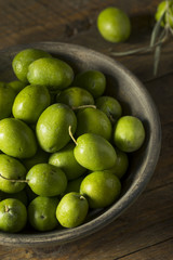 Raw Green Organic Fresh Olives