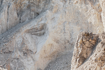 Chalk open pit or mine natural background
