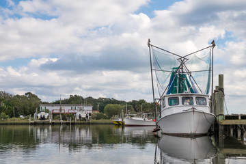 Shrimp Trawler, Harkers Island, NC, USA