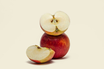 Red apple isolated on white background