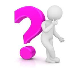 ask questions question mark 3d thinking