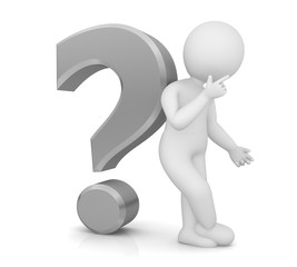 problem solution people man question mark 3d