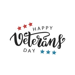 Fototapeta premium Wektor na białym tle napis na 11 listopada, napis Veterans Day do dekoracji i pokrycia na białym tle. Koncepcja dnia pamięci w USA.