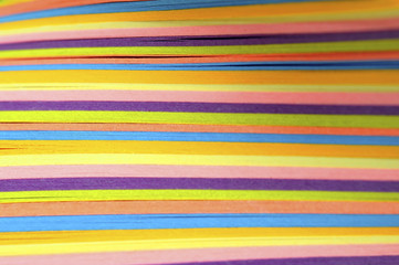 Colored pieces of paper