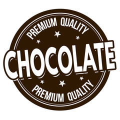 Chocolate label or stamp