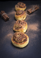 baked buns with cinnamon