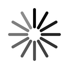 Waiting symbol, loading sign, black icon. Vector illustration