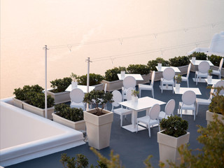 beautiful view of Santorini island