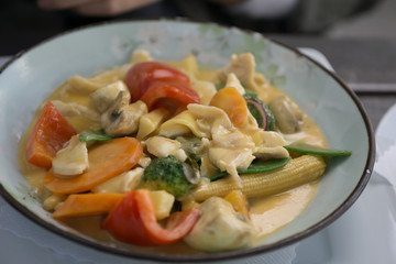 Asian curry with chicken