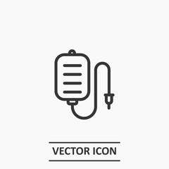 Outline blood bag icon illustration vector symbol