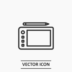 Outline tablet icon illustration vector symbol