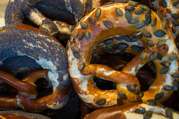 Pretzel at Christmas Market in Koln