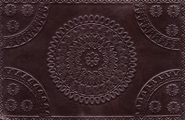 Leather ornament texture background