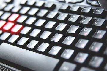 Keyboard, close up