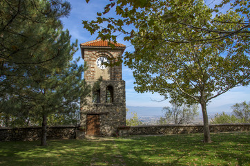 Fototapeta na wymiar Clock tower - Veljusa Monastery, Strumica, Macedonia
