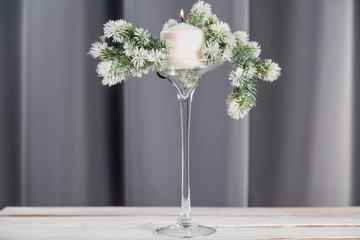 Christmas concept with winter decorations