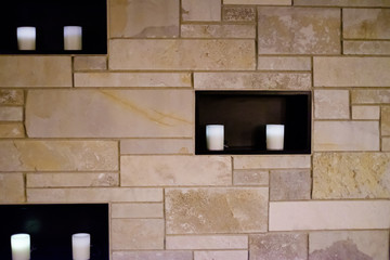 candles inside wall