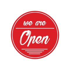 Open store sign icon vector design for retail shop, market, shop in modern style isolated on white background