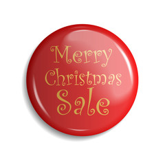Merry Christmas Sale Badge. Vector illustration