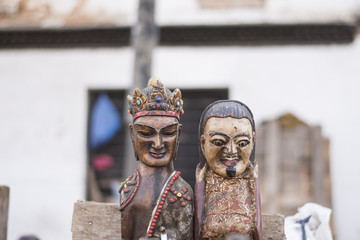 wooden sclupture male and female