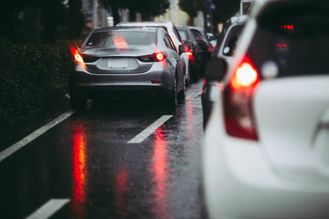 雨の日 車の運転