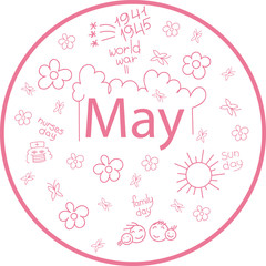 the month of may. holiday dates