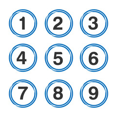 Number set button, 1-9 numbers