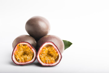 passion fruit on a white background