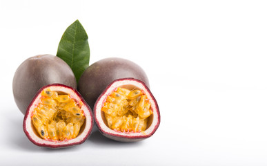 passion fruit on a white background