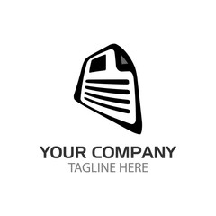  Vector document logo on white background.