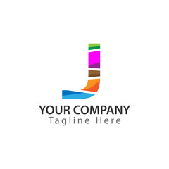 Creative Letter J logo Design. Colorful logos have a cheerful, happy, and active impression