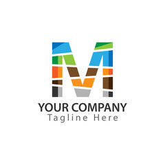 Creative Letter M logo Design. Colorful logos have a cheerful, happy, and active impression.