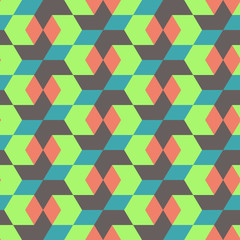 Seamless mosaic pattern. Geometric background. Vector Illustration.