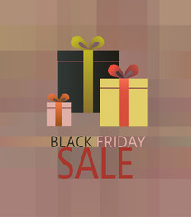 Black friday sale present box background eps10 vector illustration