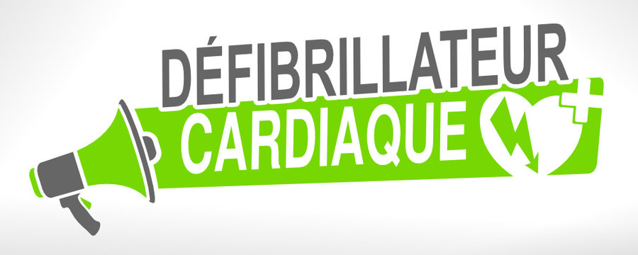 d&eacute;fibrillateur cardiaque sur m&eacute;gaphone