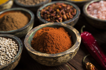Wooden bowl, Hot spices