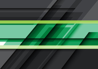 Fototapeta premium Abstract green gray polygon technology design modern futuristic background vector illustration.