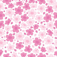 Sakura Cluster Seamless Pattern