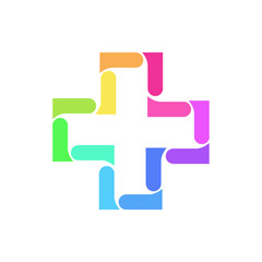 Cross Abstract Geometric Logo