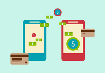  Modern technologies. money transfer /Icon/