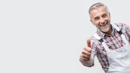 Smiling professional painter portrait © stokkete