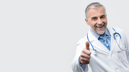 Confident doctor posing