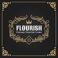 Vintage Luxury Monogram Logo Template