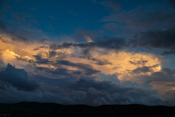 Obraz premium Cloudy sky before the storm.