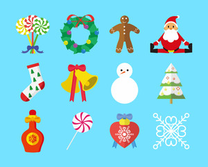Cute Christmas Vector Graphic Set