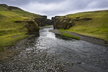 Fjarrgljfur canyon in south Iceland